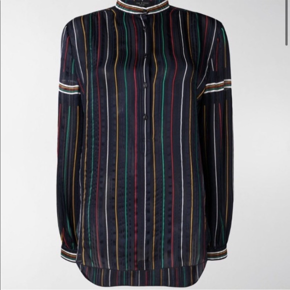 Rag & Bone Striped Button Down Long Sleeve - Picture 2 of 4